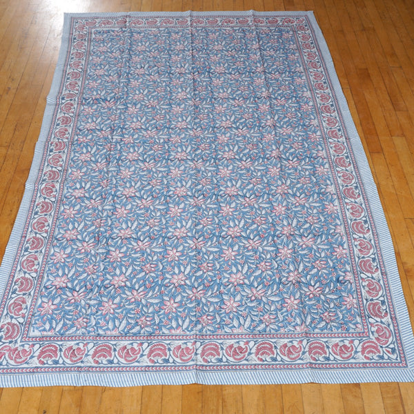 Block Printed Cotton Table Cover - 180 x 130 cms